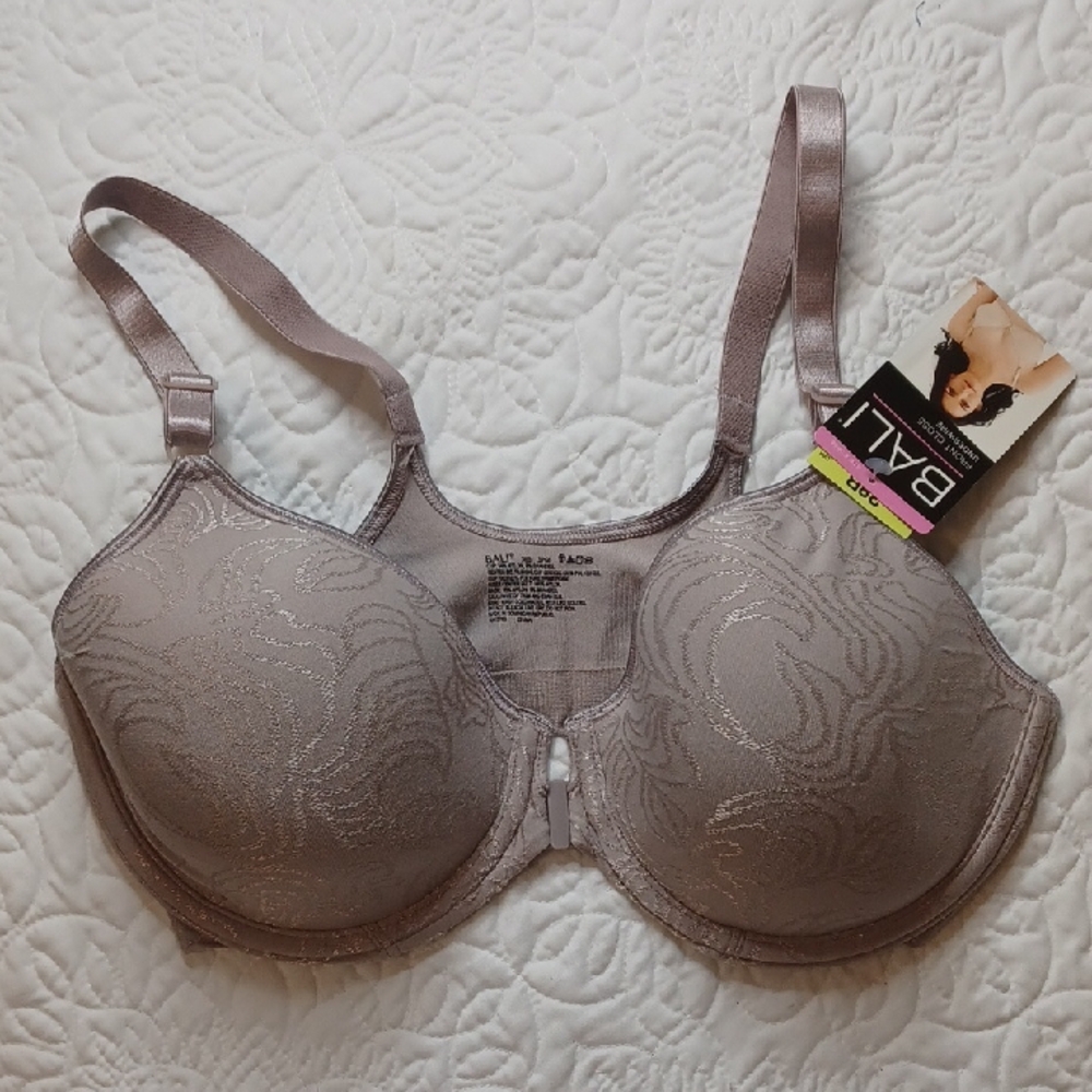 NWT Bali Women's Underwire Front Close Bra - Warm Steel - Picture 1 of 5